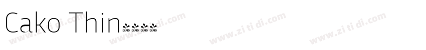 Cako Thin字体转换